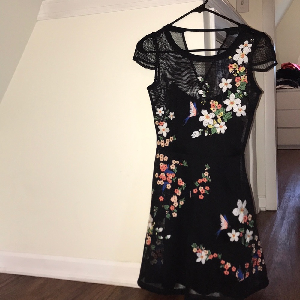 Black mesh dress
